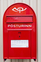 Iceland, Reykjavik, Post box.
