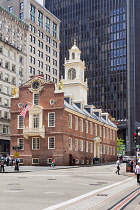 USA, Massachusetts, Boston, Old State House, State Street.