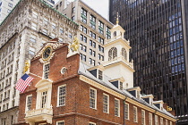 USA, Massachusetts, Boston, Old State House, State Street.