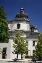 Austria, Salzburg, Kollegienkirche or Collegiate Church, View of the rear of the church.
