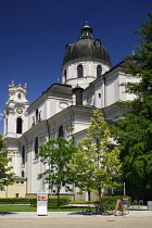 Austria, Salzburg, Kollegienkirche or Collegiate Church, View of the rear of the church.