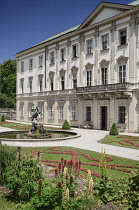 Austria, Salzburg, Mirabell Palace with The Pegasus Fountain.
