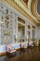 Ireland, County Kildare, Celbridge, Castletown House, The Long Gallery.