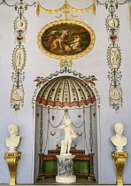 Ireland, County Kildare, Celbridge, Castletown House, The Long Gallery, Detail of the Pompeian style decor.