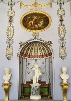 Ireland, County Kildare, Celbridge, Castletown House, The Long Gallery, Detail of the Pompeian style decor.