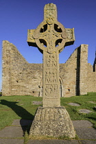 Ireland, County Offaly, Clonmacnoise, Cross of the Scriptures.