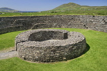 Ireland, County Kerry, Iveragh Peninsula, Ring of Kerry, Cahergal Stone Fort near Cahirciveen.
