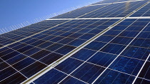 Power, Alternative, Solar, Roof covered in photovoltaic cell panels.