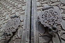 Spain, Andalucia, Cordoba, Detail of a door to the Mezquita Cathedral.