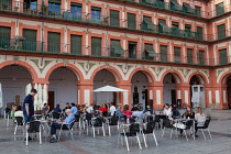 Spain, Andalucia, Cordoba, Cafe and bar at the Plaza de la Corredera.