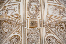 Spain, Andalucia, Cordoba, The baroque ceiling of the Cathedral choir of the Mezquita.