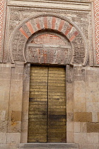 Spain, Andalucia, Cordoba, Arched doorway to the Mezquita Cathedral.