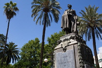 Spain, Andalucia, Cordoba, Statue of Duque de Rivas in Jardines de la Victoria.