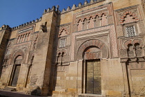 Spain, Andalucia, Cordoba, Arched dooways to the Mezquita Cathedral.