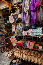 Spain, Andalucia, Granada, Souvenir shop on Caldereria Nueva in the Albayzin district.