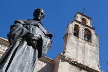 Spain, Andalucia, Granada, Statue of Fray Luis de Granada in front of Iglesia de Santo Domingo.