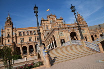 Spain, Andalucia, Seville, Plaza de Espana.