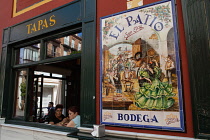 Spain, Andalucia, Seville, El Patio Tapas Bar in the Triana district of Seville.
