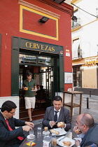 Spain, Andalucia, Seville, El Patio Tapas Bar in the Triana district of Seville.