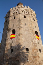 Spain, Andalucia, Seville, Torre del Oro and Navy Museum.
