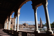 Spain, Andalucia, Seville, Plaza de Espana.