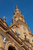 Spain, Andalucia, Seville, Plaza de Espana.