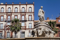 Spain, Andalucia, Seville, Fuente de Seville fountain in Puerta de Jerez.