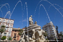 Spain, Andalucia, Seville, Fuente de Seville fountain in Puerta de Jerez.