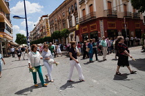 Spain, Andalucia, Seville, Calle San Jacinto in the Triana district.