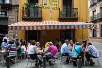 Spain, Andalucia, Seville, Tapas bar on Calle San Jacinto in the Triana district.