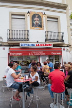 Spain, Andalucia, Seville, La Grande Cerveceria Bar in the Triana district on Calle San Jacinto.