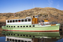 England, Cumbria, Lake District, Glenridding, Lady Wakefield Ullswater steamer at Glenridding Pier, Lake Ullswater.