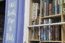 Scotland, Edinburgh, Second hand & used book shop, Victoria Street, Grassmarket.