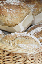 Scotland, Edinburgh, Stockbridge Sunday Market, bread for sale.