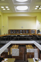 Scotland, Edinburgh, National Library of Scotland, reading room.