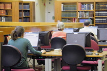 Scotland, Edinburgh, National Library of Scotland, reading room.