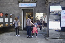 Scotland, Edinburgh, Camera Obscura, entrance with optical mirrors.