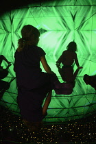 Scotland, Edinburgh, Camera Obscura, giant kaleidescope and children.