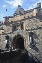 Scotland, Edinburgh, Edinburgh Castle, gatehouse entrance to the castle.