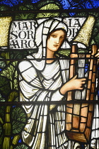 Scotland, Edinburgh, St Giles' Cathedral, Burne-Jones stained glass window .