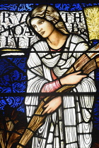 Scotland, Edinburgh, St Giles' Cathedral, Burne-Jones stained glass window .