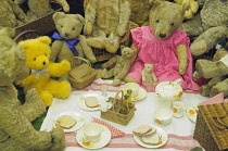 Scotland, Edinburgh, Museum of Childhood, Teddy Bear picnic.