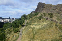 Scotland, Edinburgh, Holyrood Park, Salisbury Crags.