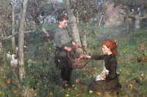 Scotland, Edinburgh, National Gallery of Scotland, ' In the Orchard' 1886 by Sir James Guthrie.