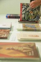 Scotland, Edinburgh, Royal Scottish Academy, exhibition books for perusal & purchasing.
