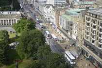 Scotland, Edinburgh, Princes Street, view from the Scott Monument.