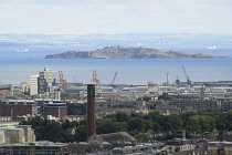 Scotland, Edinburgh, Calton Hill, views to the Firth of Forth and Leith.