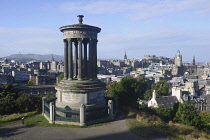 Scotland, Edinburgh, Calton Hill, Dugald Stewart monument.