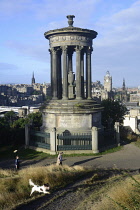 Scotland, Edinburgh, Calton Hill, Dugald Stewart monument.