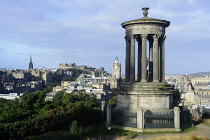 Scotland, Edinburgh, Calton Hill, Dugald Stewart monument.